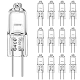 WeshLMPO Halogen G4 10W 12V 12 Stücke G4 Halogen Leuchtmittel 2700K Warmweiß Dimmbar für Backofen 300 Grad.