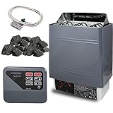 vanvilla SET Saunaofen 6KW / 380V, Sauna Ofen mit Aussensteuerung und Saunasteine