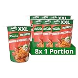 Knorr Pasta Pot Tomato & Mozzarella XXL leckerer Pasta Snack fertig in nur 5 Minuten 8x 93 g