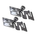 COHEALI 2St Nähfuß Nähmaschine Stichfuß Zubehör für Nähzubehör Satinfuß Fuß nähen Nähfuß Nähfuß Presser Foot presserfoot professioneller Nähfuß nähmaschine Werkzeug Rostfreier Stahl Silver