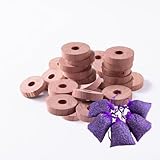 30 Stück Zedernholzringe Lavendelsäckchen Mottenschutz - Naturliche Holzringe mit 5g Lavendelbeutel für Kleiderschrank Wäscheschrank Schrankdeo Mottenabwehr ohne Chemikalien