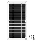 DEWIN Solar Ladegerät, 20W 5V Wasserdichtes Tragbares Solarpanel Ladegerät Solar Ladegerät für Außenbereich mit USB Ausgang für Camping Wandern Handy-Ladegerät