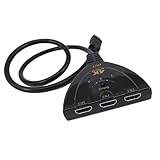 YiNLuax 4K HDTV Switcher 3 Input 1 Output Split Screen Display with Remote Control for Multiple Device Connection Hdtv Switcher for Home Theater