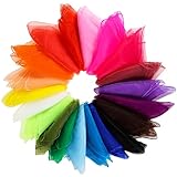 OOTSR 20 Stück Jongliertücher, 70 * 70cm Bunte Tücher, Bunt Square Jongliertücher für Kindergarten Kindershow & Erwachsene Ktivitäten Zubehör Dekoration, Tanztücher, Jonglieren, Sensorisches, Zirkus