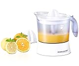 ROMMELSBACHER Zitruspresse ZP 40 – 1 Liter Saftbehälter, leiser Motor, Rechts-/Linkslauf, Einstellung des Fruchtfleischgehaltes, 2 Presskegel für große und kleine Früchte, 40 Watt, weiß