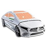 ZKSJFU Abdeckplane Auto Winter für Geely Emgrand MK LG Jinying EC6 Englon EC6, mit verstellbaren Haken reflektierenden Streifen, jedes Wetter, Verdickte Halbe Garage