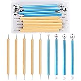 9-teiliges Punktierwerkzeug-Set, Punktierstifte mit Kugelstiften, Nagelkunst-Stift-Set mit Aufbewahrungsbox, Marmorierwerkzeug, Nailart-Werkzeuge für Rock-Kunst-Malerei, Nageldesign, Zeichnung