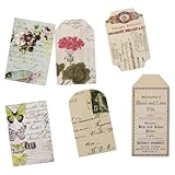 YYlingx 100 Stück Vintage-Aufkleber, Decoupage-Papier, Naturaufkleber, Scrapbooking-Zubehör für Heimwerker, Dekoration