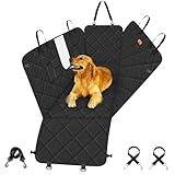 Looxmeer Autoschondecke Hund Rückbank, Rücksitz Hund Wasserdicht Kratzfest, Hundedecke mit Seitenschutz und Sichtfenster, Universal Autodecke Hunde Hundematte, 137 x 147 cm