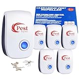 Milbenstecker, Ultraschall Schädlingsbekämpfer, 6 Stück Insektenschutzmittel Milbenstecker Innenräumen, Schädlingsbekämpfung Für Insekt gegen Moskito, Mäuse, Spinnen, Fliegen