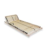 Mister Sandman Lattenrost 120 x 200 cm – Stabiler Lattenrahmen zur Selbstmontage – Verstellbares Kopfteil – 7-Zonen-Lattenrost aus Birken-Schichtholz – 28 Federleisten – Für alle Matratzen geeignet