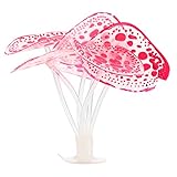 VOCOSTE Silikon Glühende Aquarium Simulation Koralle mit Saugnapf Rosa