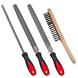 VASTOOLS Metallfeile 3tlg, 250mm, Profi-Feilenset aus T12-Stahl Flachfeile, Halbrundfeile und Rundfeile, für Metall, Holz und mehr, Werkzeugschärfer für Profis und Heimwerker