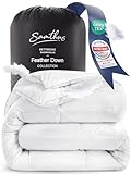 Samthus Feder- und Daunendecke 135x200cm - Oeko-Tex zertifizierte Bettdecke aus weichen Federn und Daunen - Federbettdecke - RDS zertifizierte Sommer & Winterdecke - Duvet - Ganzjahresdecke