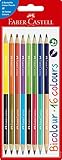 Faber-Castell 116197 - Buntstifte Set Bicolor, 8 Malstifte mit 16 Farben