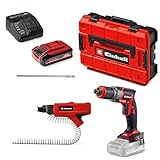 Einhell Professional Akku-Trockenbauschrauber TP-DY 18 Li BL + Magazine Power X-Change (18 V, Tiefenanschlag, inkl. Magazinaufsatz, 2x Bit, E-Case, inkl. 4,0 Ah PLUS Akku & Ladegerät)