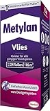 Metylan Vlies, Tapetenkleister für Vliestapeten mit glatter oder strukturierter Rückseite, einfach zu verwendender Tapetenkleister, Kleister mit hoher Ergiebigkeit, 1x720g