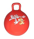 Gerardo's Toys - Tom und Jerry Roter Hüpfball: Spaßiges Springspielzeug für Kinder | Robust, Sicher und Markengetreu | Ideal für drinnen und draußen | In lebhaftem Rot erhältlich