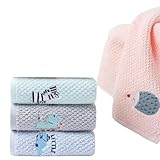 Satiskid 4 Stücke Kinder Handtücher Weiche Saugfähiger 4 Farben Kinderhandtuch aus Baumwolle 50x25cm Kinder Handtuch Badetücher Gesichtstücher Waschlappen Baby Badetuch für Babys Kleinkinder