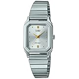 Casio Damen Quartz Armbanduhr, 23.00mm GehäusegröÃŸe mit Silber analog Zifferblatt und Silber Metallarmband Armband LQ-400D-7AEF