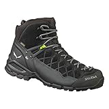 Salewa MS Alp Trainer Mid Gore-TEX Herren Trekking- & Wanderstiefel, Schwarz (Black/Black), 42.5 EU