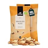 FOODIN Paranüsse 2x500g, Ausgezeichnete Quelle für Eiweiß und ungesättigte Fettsäuren, 100% Bio Paranüsse, Glutenfrei und Vegan, 2er Pack