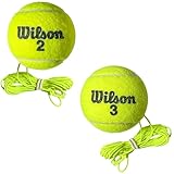 MOVEMATE® 2er Set Wilson Tennisball mit Schnur | Ersatzball | Tennis Trainer