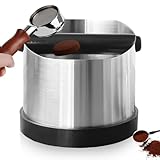 700ml Abklopfbehälter für Siebträger, Edelstahl Abklopfschale zur leichten Entsorgung des feuchten Kaffeesatzes für Siebträger Espressomaschine (0,7L)