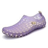 PAIRLERS Damen Weiche Strandsandalen Pull-on Aerobic Wasser Schuhe, Violett (violett), 36.5 EU