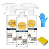 Schimmelpilz Entferner Spray,Reiniger für hartnäckige Flecken,Schnell Wirkend,Gebrauchsfertiges Anti-Schimmel Spray und Kalkentferner,für Feuchträume wie Bad und Keller,120ML (3)