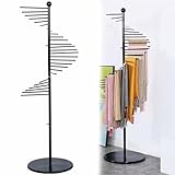 N/A bodenstehender Metall-Spiral-Schal-Halter, 30 Stangen, Gürtel, Hosen, Decken, Kleiderbügel für Bekleidungsgeschäft, kommerzielle Heim-Präsentationsständer, platzsparende Regale, C, 170 cm