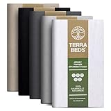 Terra Beds Premium Topper Spannbettlaken 140x200cm - 160x200cm 160g/m2-100% Hochwertiges Oeko-TEX Baumwoll Jersey Spannbetttuch für boxspringbett Topper – Erhältlich in 10 Farben
