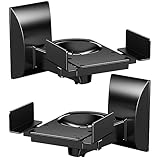 WALI Lautsprecher-Wandhalterungen, doppelseitige Regalhalterung für große Surround-Sound-Lautsprecher, hält bis zu 25kg. (SWM201), schwarz