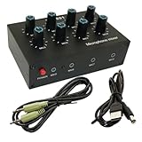 ClAZTyict -801 Kondensatormikrofon-Expander, 8-Kanal-Mikrofonmischer mit 3,5 mm Anschluss, Mehrkanal-Eingangs-Expander-Hub
