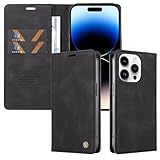 FERLAN Handyhülle für Huawei P10 Hülle Wallet Premium Leder Klappbar für Huawei P10 Flip Case Magnet Kartenfach Standfunktion Tasche Schutzhülle,Schwarz