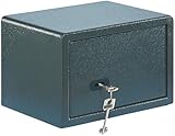 BURG-WÄCHTER Möbeltresor mit Schlüssel, Inkl. Fachboden, Zur Wand- und Bodenbefestigung, 6,7 l, 7 kg, Pure-Safe PS 110 K, anthrazit