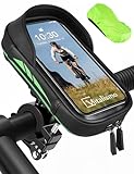 Vitalismo Wasserdicht Handyhalterung Fahrrad Lenkertasche 360°Drehbarem Motorrad Handyhalter für 4.7-7 Zoll Smartphone mit Regenhaube Handy Halterung Lenker Tasche Fahrradtasche Handytasche