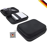 foto-kontor Tasche kompatibel mit Kodak Luma 150 und Zubehör Schutzhülle Hartschale Hülle Tragbarer Projektor Stoßfest Staubdicht Wasserabweisend Reiseschutz Schwarz