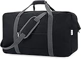 Narwey Handgepäck 45x36x20cm Easyjet Cabin Bag Tasche für Flugzeug Faltbare Reisetasche Damen Weekender Herren Koffer 30L(Schwarz)