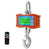 Agrdeed Kranwaage 2000kg/4400lbs, Digital Hängewaage Elektronische Zugwaage, Heavy Duty Industrielle Schwere Hängende Waage mit Präzisem Sensor und LCD-Anzeige für Bauernhof, Fabrik,Bau(Ohne Batterie)