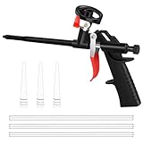 TOSAVGA Pu Schaumpistole Für Schäume, Pu Bauschaumpistole Bauschaum Pistole Aus Metall, Gun Dosierpistole, Präzisionspistole, Expanding Foam Gun, Pistolenschäumen zum Architektur Fenster und Türen