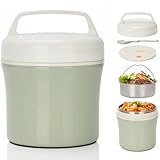 profiwoab thermobehälter für essen 1.2L Warmhaltebehälter Edelstahl mit Löffel–auslaufsicherer thermoschüssel–thermobecher essen für Kinder, Erwachsene–Thermo Lunchbox für Porridge Mahlzeiten Suppen