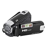 Yunir Videokamera-Camcorder, Digitalkamera-Recorder, Full HD 4K, 30 FPS, 48 MP, 2,7 Zoll, 16-facher Digitalzoom, Vlogging-Kamera-Recorder, mit USB-Kabel (Black)