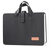 Gbloodst 13 Taschen, Aktenordner mit Griff, Größe A4, Akkordeon-Organizer, Schwarz