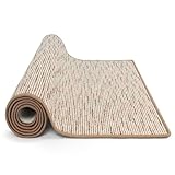 KARAT Teppich Läufer Geneva - Teppichläufer auf Maß - Meterware - Flurteppich - Küchenläufer - Teppich für Küche, Flur & Wohnzimmer (100 x 350 cm, Beige)