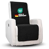Novaliv Sesselschoner für Relaxsessel Anthrazit - Universeller Sesselschoner ohne Armlehne - Schonender Sessel Bezug aus Schurwolle - Sesselbezug Relaxsessel Sesselauflage Sesselüberwurf ohne Armlehne