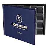 MUROAD 240 Münzalbum, Euromünzen Sammelalbum für Münzen, Buchalbum Collection, Münzhalter