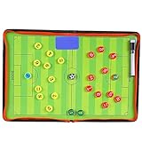 Taktiktafel Fußball, Professional Taktiktafel Fußball Tragbar Trainer Taktikmappe Klappbar Football Coach Board Multifunktional Taktiktafel mit Magnete Stifte für Taktikschulung und Spielanpassungen