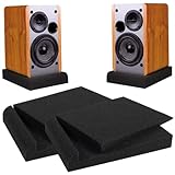 Isolationspads für Studiomonitore, 2 Stück, 4-Zoll-Lautsprecher-Akustikschaum, hochdichte, verstellbare, abgewinkelte Schallisolationspads, Isolationspads für Studiomonitore