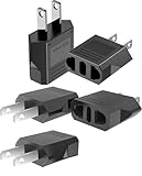 Reiseadapter 5 Stück, EU to US Adapter, Reiseadapter USA Adapter Steckdose Konverter Reisestecker US auf EU Steckeradapter Deutschland Europa/Japan/Kanada/Mexiko/Kolumbien Universaladapter - Schwarz